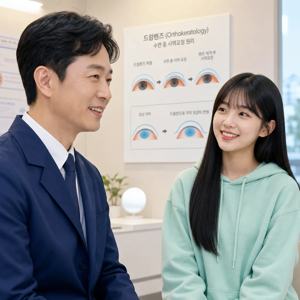 드림렌즈 시술 당일 절차는 어떻게 진행되나요?